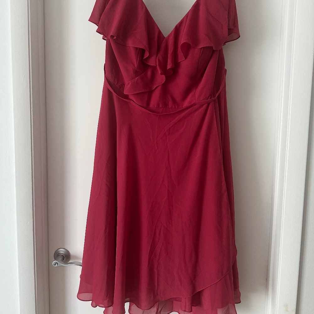 Cinnamon rose formal bridesmaid dress